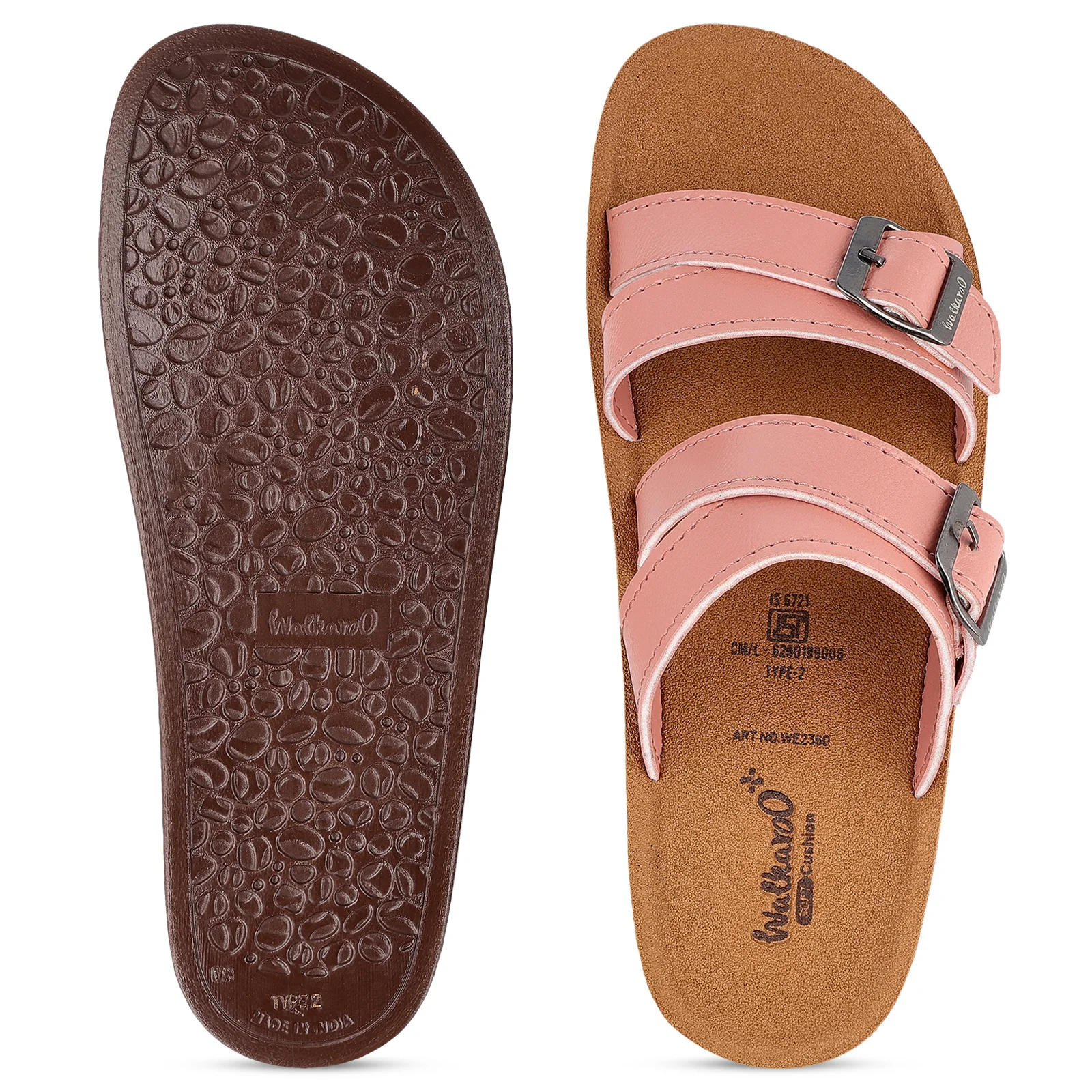 Women's Daily Wear Sandals - WE2360 Peach - Image 2