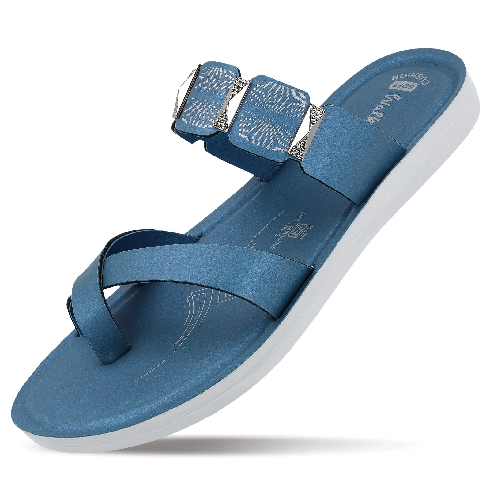 Women's Daily Wear Sandals - WL7612 Peacock Blue - Image 5