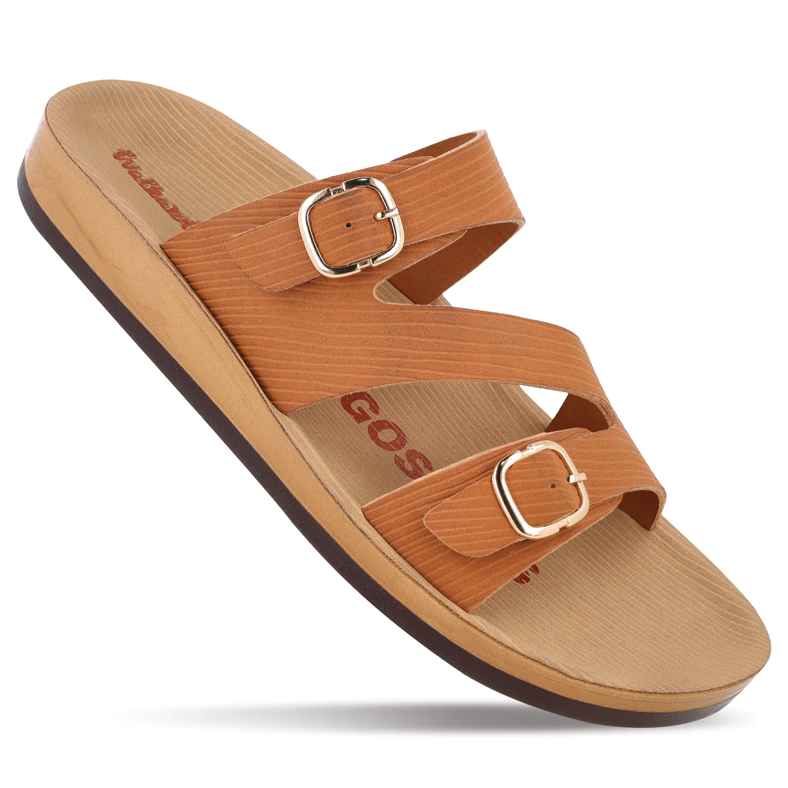 Women's Daily Wear Sandals - WLP72016 Caramel