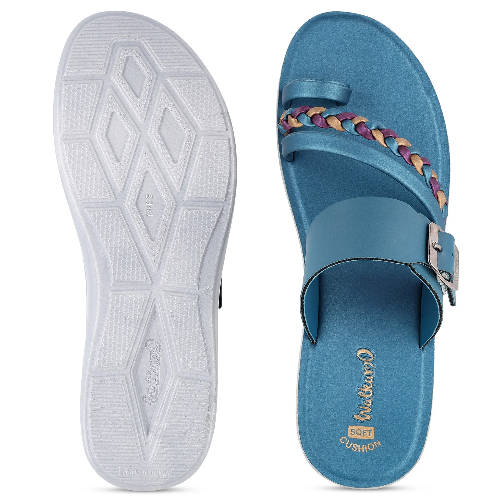 Women's Daily Wear Sandals - WLR72005 Peacock Blue - Image 2
