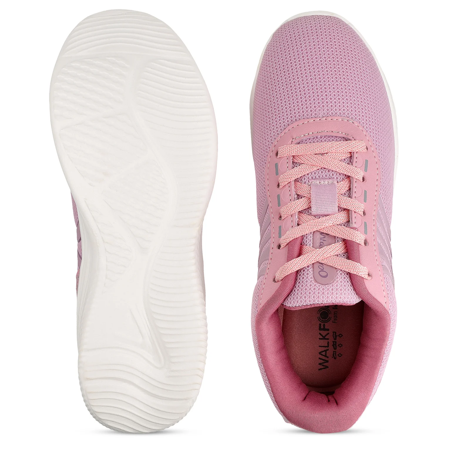 Women's Lace-up Sports Shoe - WS3268 Peach - Image 2