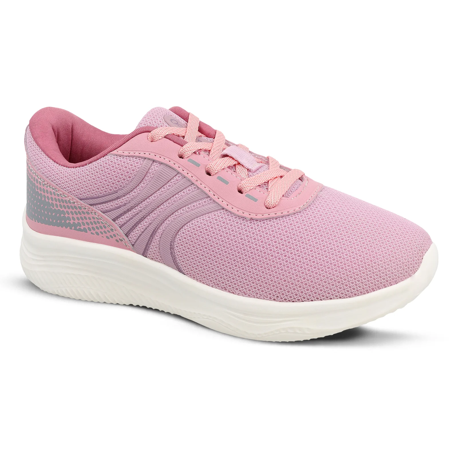 Women's Lace-up Sports Shoe - WS3268 Peach - Image 4