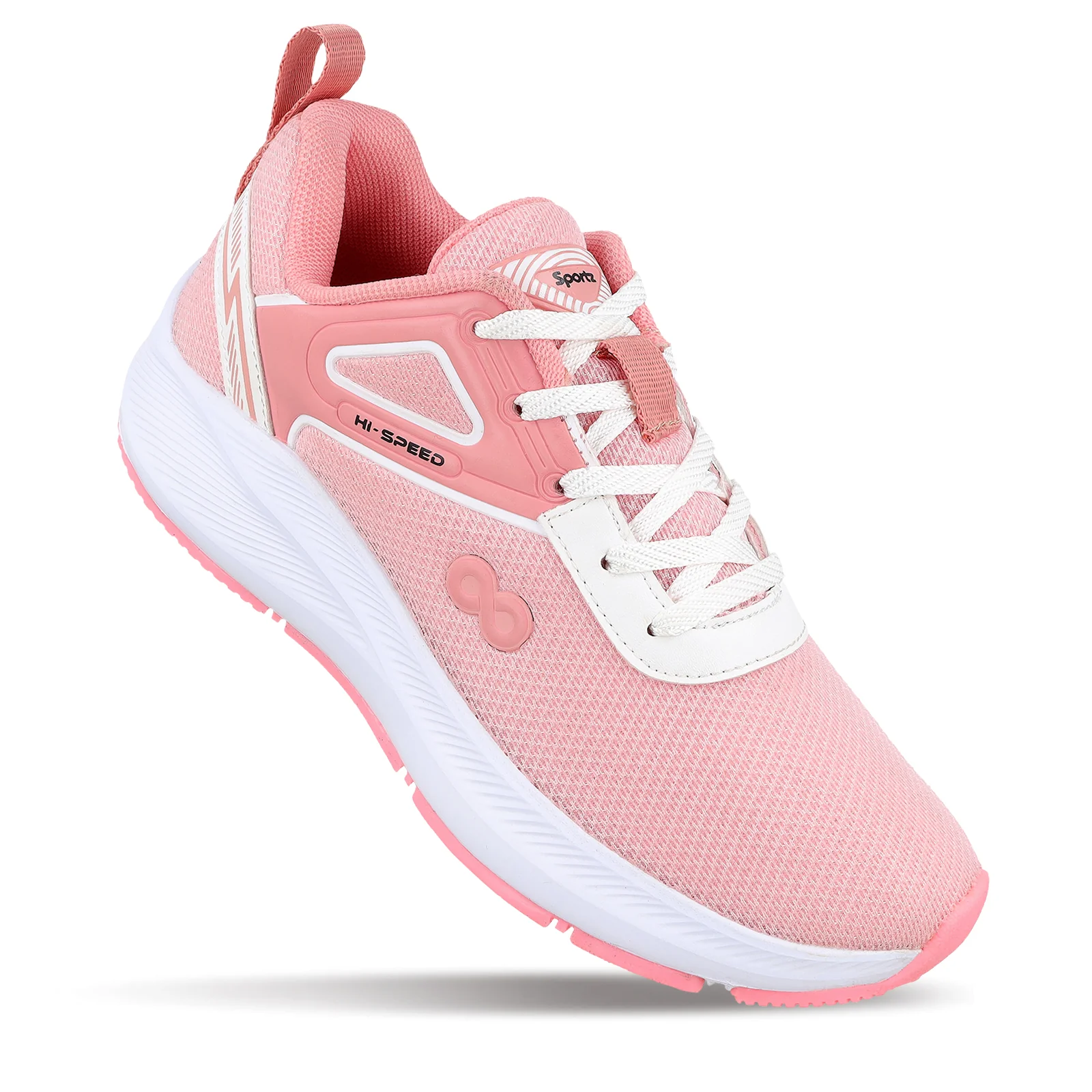 Women's Lace-up Sports Shoe - WS9922 Peach - Image 4