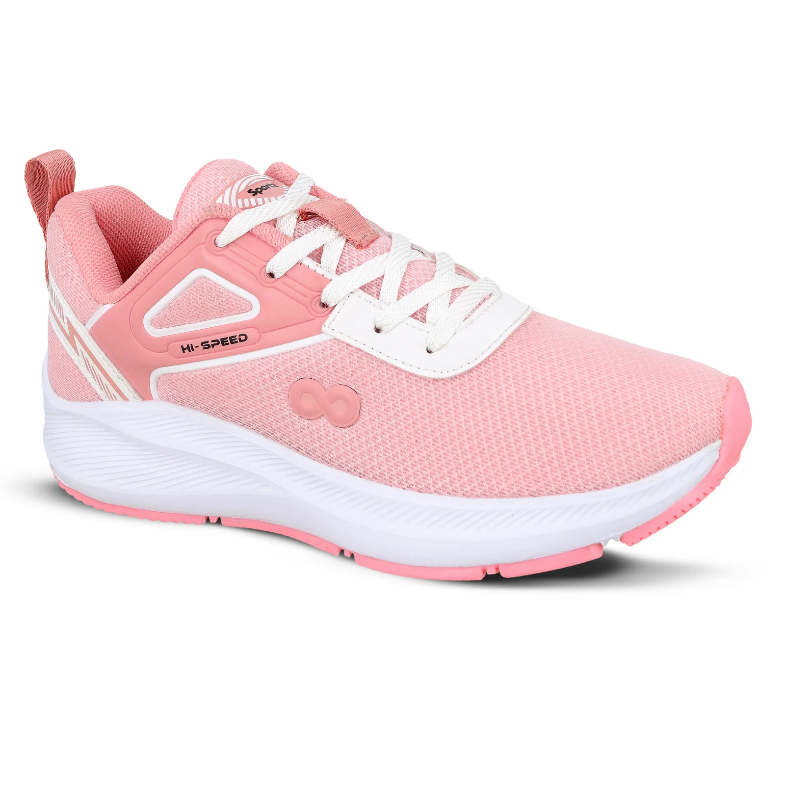 Women's Lace-up Sports Shoe - WS9922 Peach - Image 5