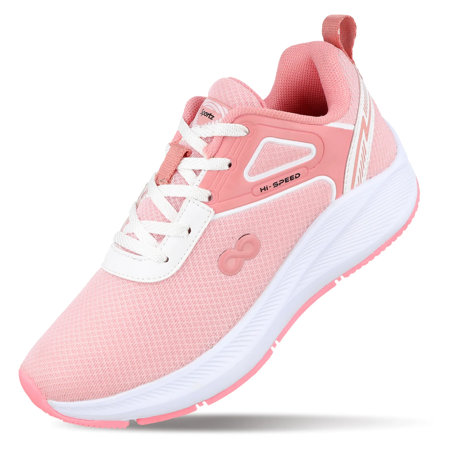 Women's Lace-up Sports Shoe - WS9922 Peach - Image 8