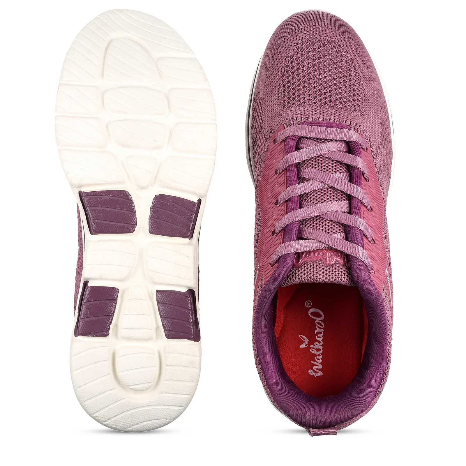 Women's Lace-up Walking Shoes - WS9901 Magenta - Image 2