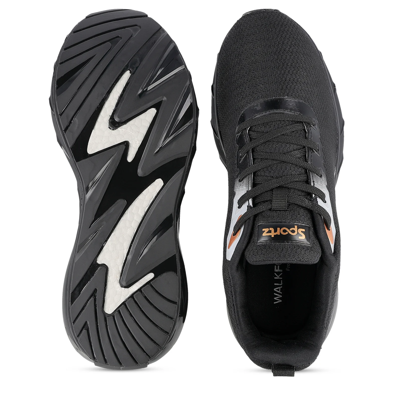 ZYLOK Men's Lace-up Sports Shoes - Black Gold - Image 2